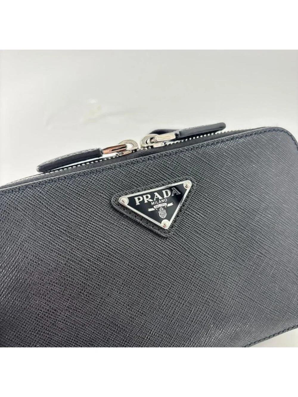 Prada IC Saffiano Leather Shoulder Bag Black